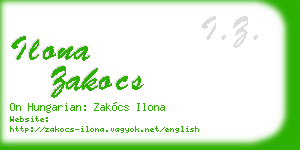 ilona zakocs business card